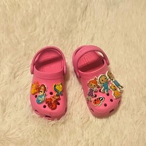 Kids Pink Cartoon Clogs